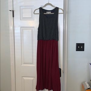 Loft midi mixed media dress Large (worn once)